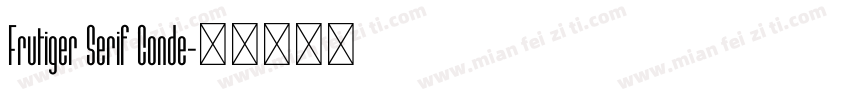 Frutiger Serif Conde字体转换